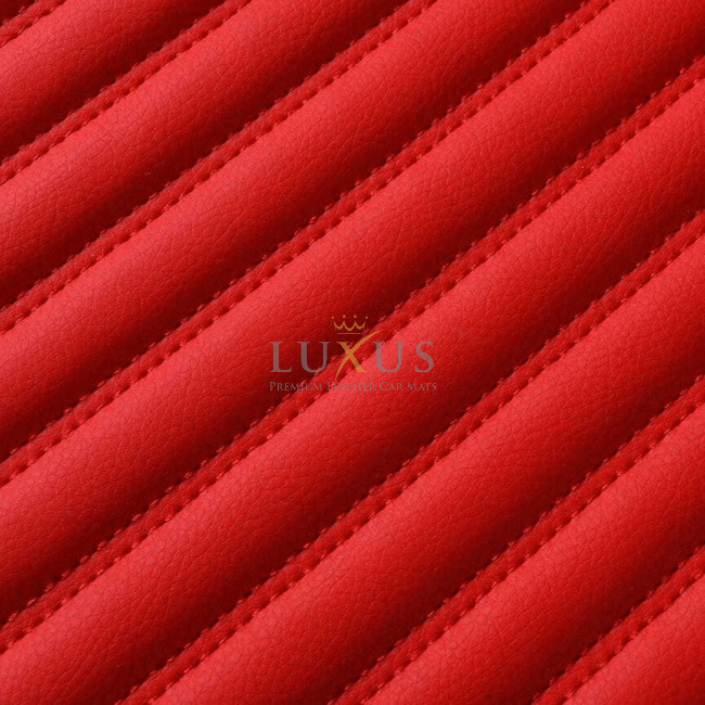 Tapis de Sol Premium Sur Mesure en 3D | Motif Bandes | Rouge Ferrari
