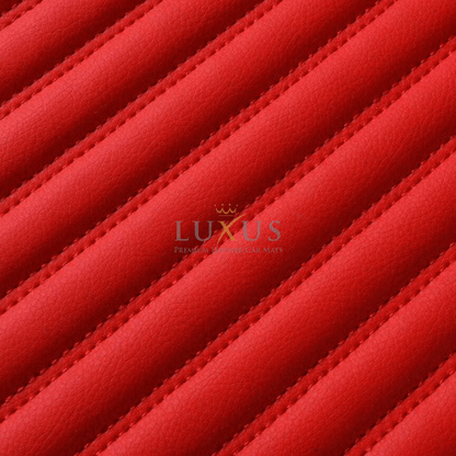 Tapis de Sol Premium Sur Mesure en 3D | Motif Bandes | Rouge Ferrari