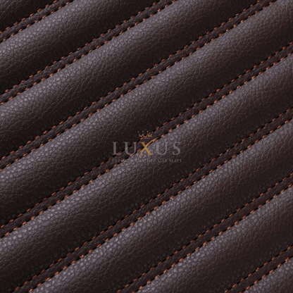 Luxus Tapis de Sol Premium 3D sur Mesure – Motif Bandes Marron Chocolat