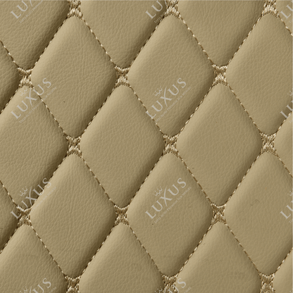 Tapis de Sol 3D sur Mesure Premium Luxus – Motif Losange Beige Crème