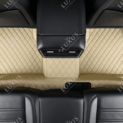 Tapis de Sol 3D sur Mesure Premium Luxus – Motif Losange Beige Crème