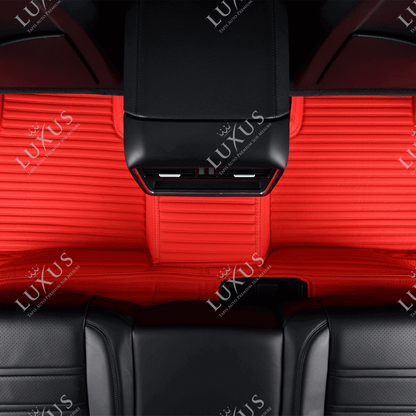 Tapis de Sol Premium Sur Mesure en 3D | Motif Bandes | Rouge Ferrari