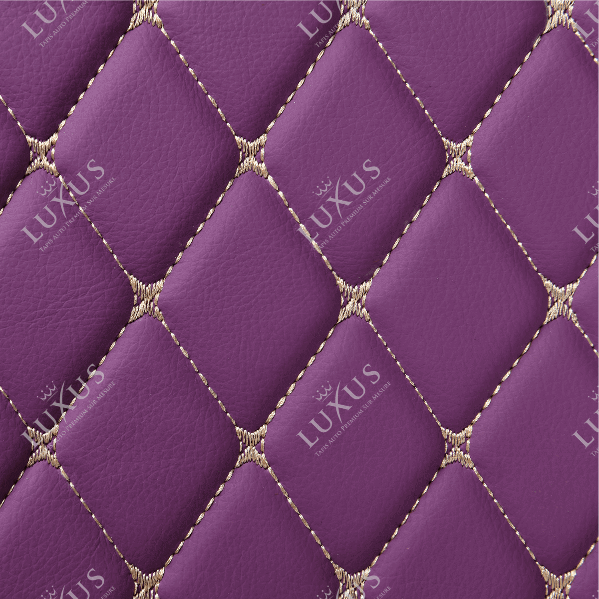 Tapis de Sol 3D sur Mesure Premium Luxus – Motif Losange Mauve Lavande