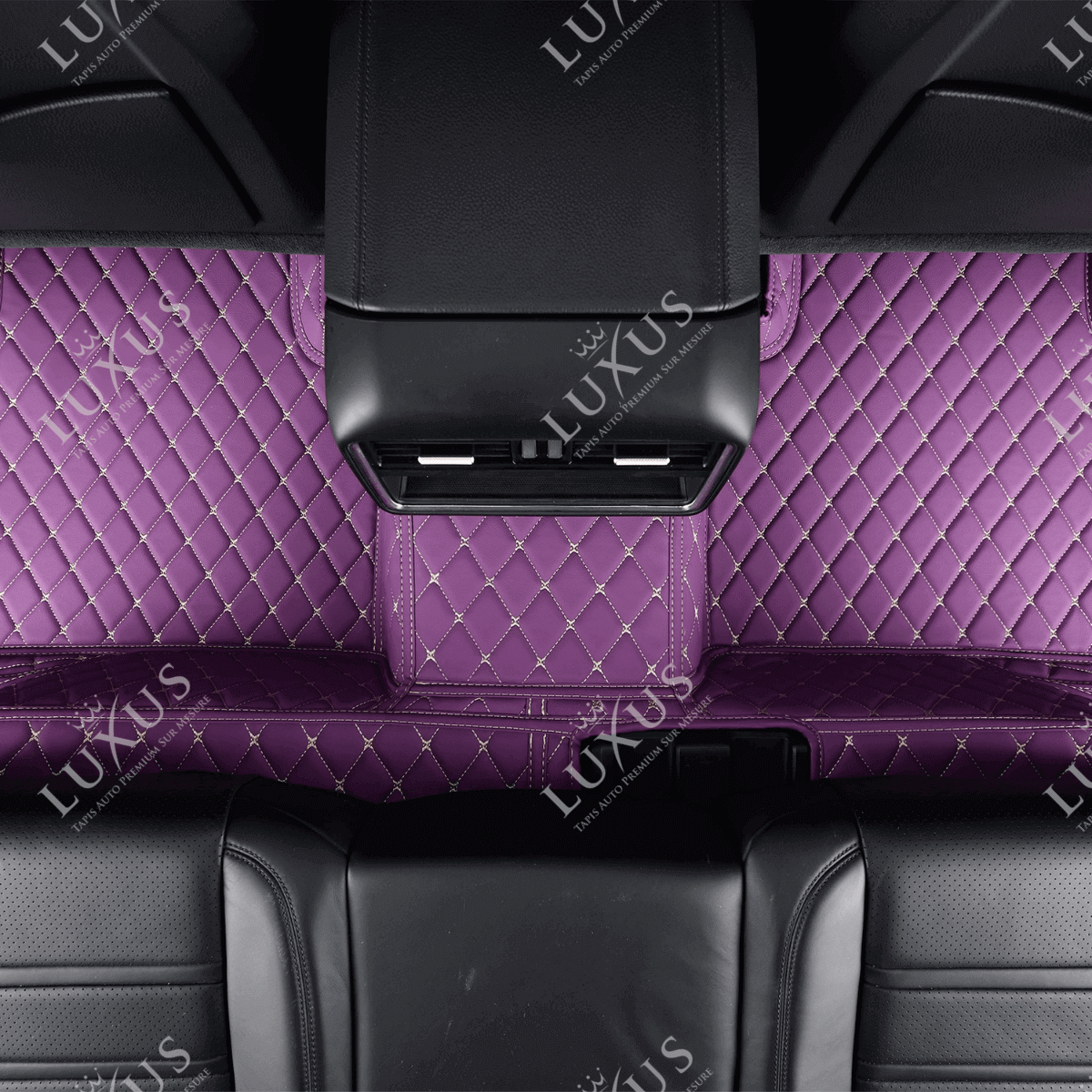 Tapis de Sol 3D sur Mesure Premium Luxus – Motif Losange Mauve Lavande