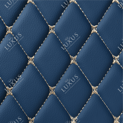 Tapis de Sol 3D sur Mesure Premium Luxus – Motif Losange Bleu Vintage